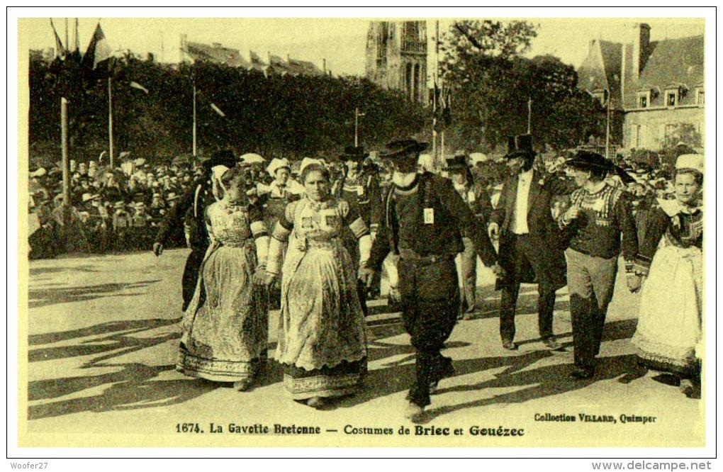 CPA  LA GAVOTTE BRETONNE  ,  Costumes De Briec Et Gouézec - Gouézec