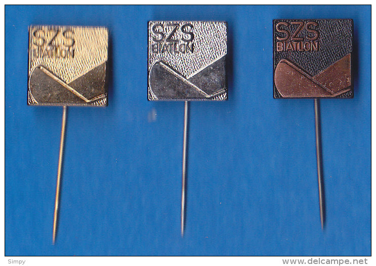 Biathlon Slovenian Ski Federation Association Biathlon SZS Pins - Biathlon