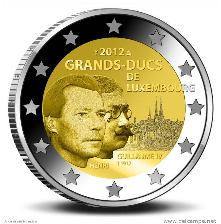 LUXEMBURGO  2€ Bimetálica 2.012  2012  SC/UNC "Grandes Duques De Luxemburgo"  DL-10.089 - Luxembourg