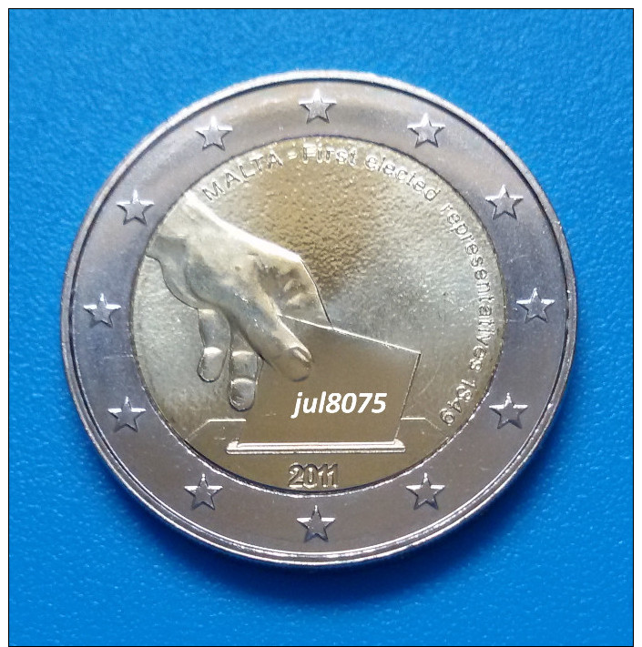 2 Euro Commemorative Malte 2011 Première Election PIECE NEUVE UNC - Malta