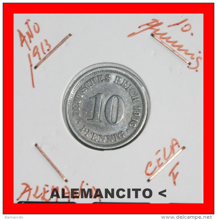 ALEMANIA -  IMPERIO  -  DEUTSCHES REICH  -  1913-F - 5 Pfennig