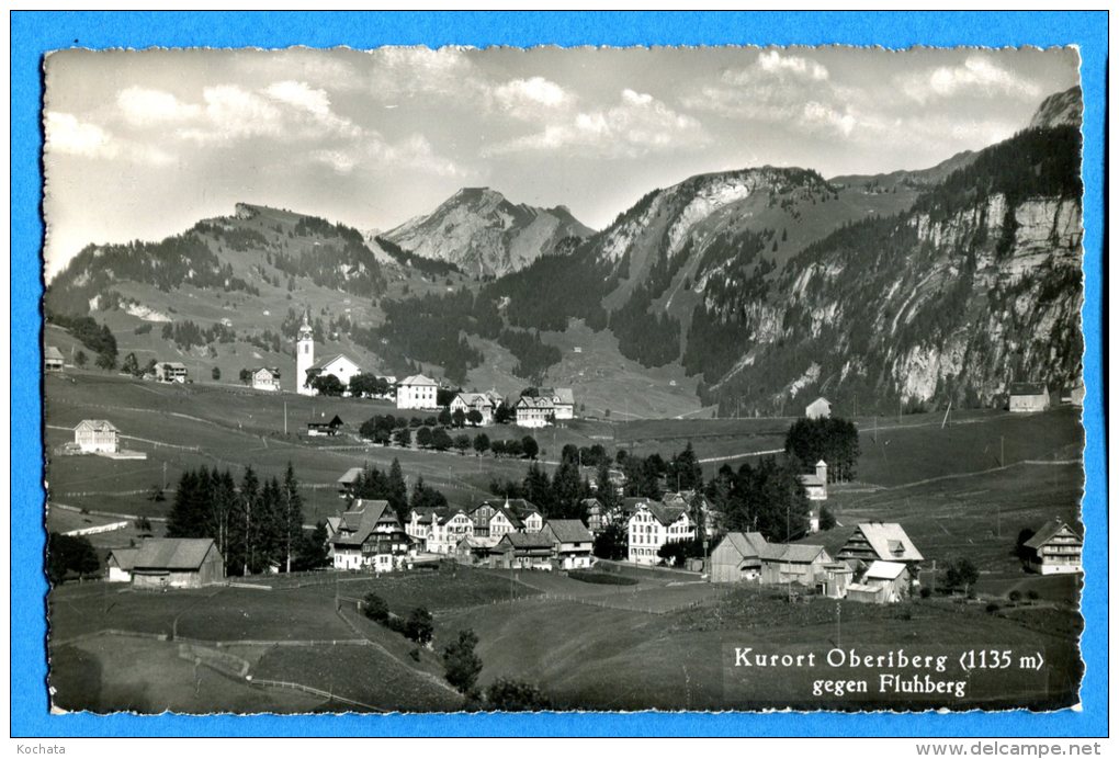 NOV392, Kurort Oberiberg Gegen Fluhberg, Circulée Poste De Campagne - Oberiberg