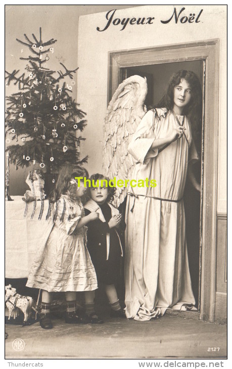 CPA ENFANT FILLE ANGE ** RPPC REAL PHOTO POSTCARD GUARDIEN ANGEL CHILD GIRL - Groupes D'enfants & Familles