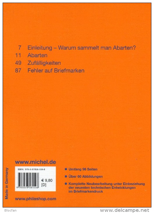 Abarten-Führer MICHEL 2008 Neu 10€ Anleitung Bestimmung Abarten/Fehlern Special Catalogue Germany ISBN 978-3-87858-159-8 - Material Und Zubehör