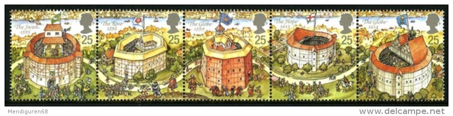 GB 1995 SHAKESPEARE SET OF 5 SG 1882-86 MI 1580-84 SC 1620-24 IV 1826-1830 - Unused Stamps