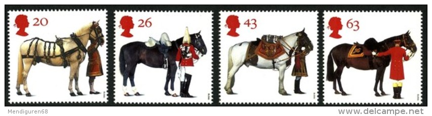 GB 1997 HORSES SET OF 4 SG 1989-92 MI 1701-04 SC 1763-66 IV 1972-1975 - Unused Stamps
