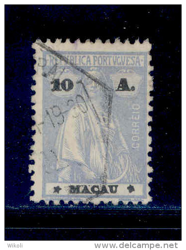 ! ! Macau - 1913 Ceres 10 A (Perf 12 1/2) - Af. 217 - Used - Used Stamps