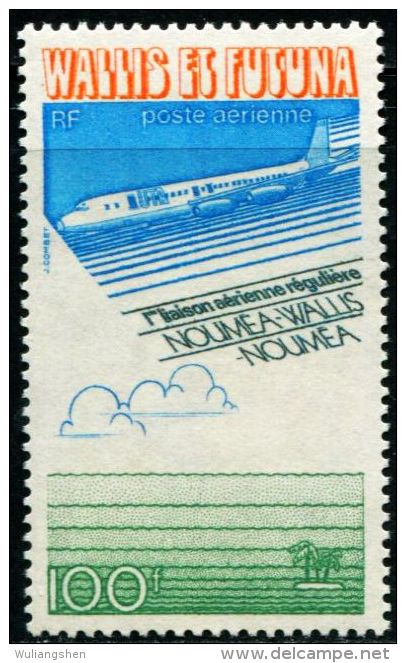 FN1372 Wallis Futuna 1975 Civil Airplane 1v MNH - Neufs