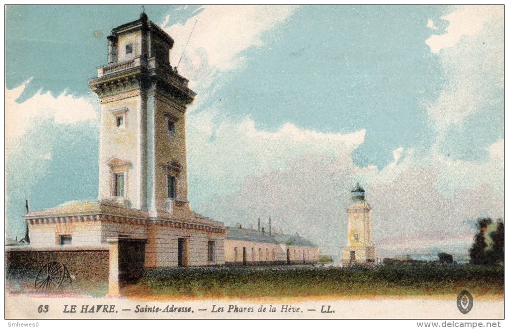 Postcard - Cap De La Heve Lighthouses, France. 63 - Lighthouses