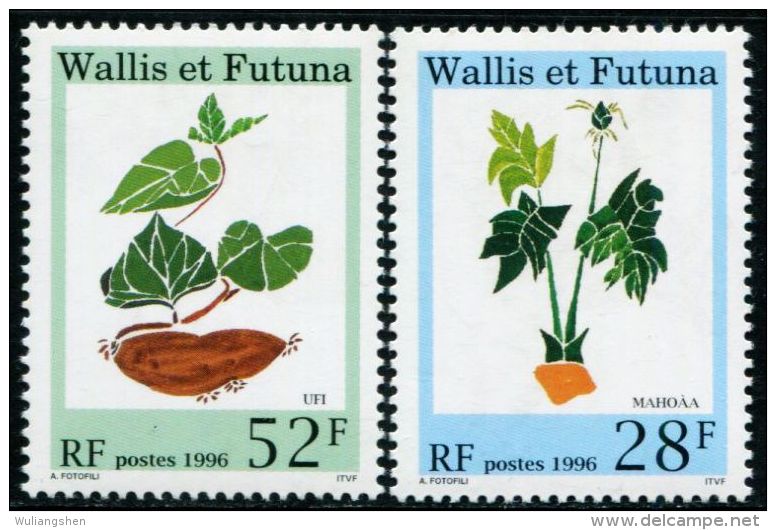 FN1390 Wallis Futuna 1996 Native Plants 2v MNH - Unused Stamps
