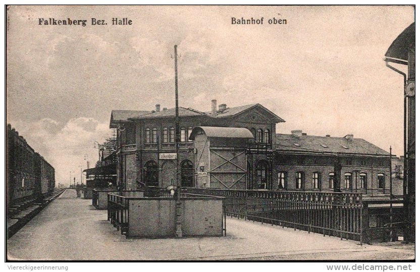 ! Alte Ansichtskarte, Bahnhof Falkenberg, Turmbahnhof, Eisenbahnstrecke Leipzig - Cottbus - Falkenberg