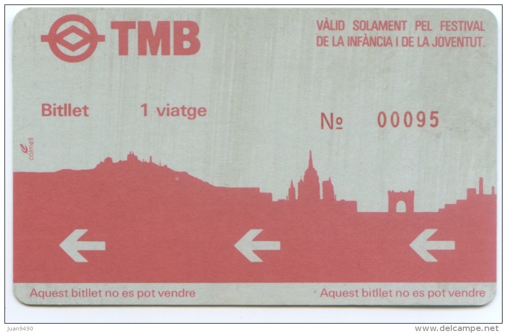 TT -TICKET DE TRANSPORTE DE BARCELONA - Europe