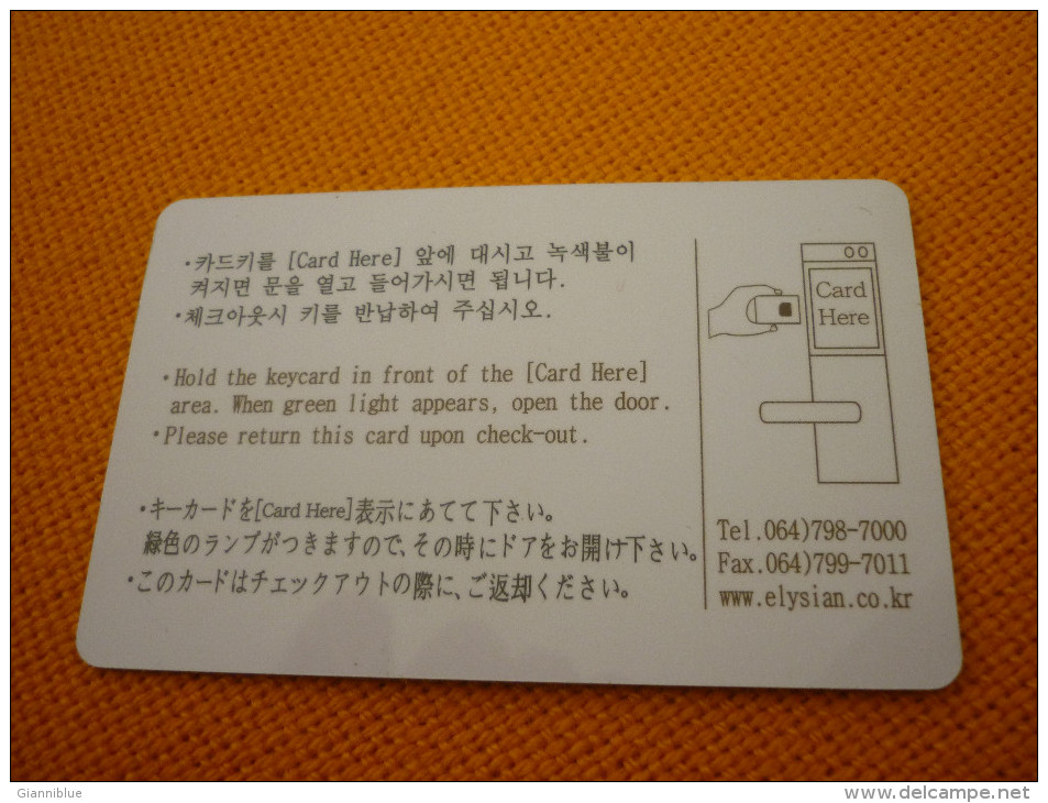 Korea El Suite Hotel Room Key Card - Origine Inconnue