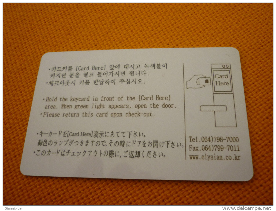 Korea El Suite Hotel Room Key Card - Origine Sconosciuta