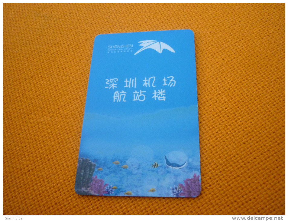 China Shenzhen Airport Hotel Room Key Card (coral Ray Sea Fish Poisson) - Unknown Origin