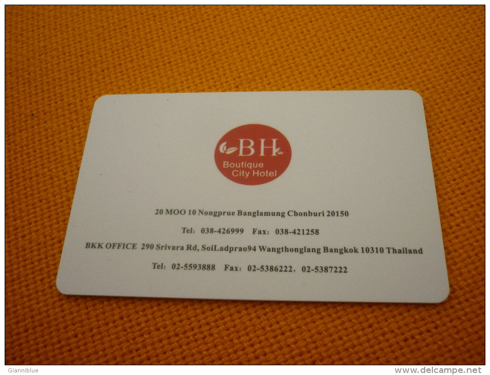 Thailand BH Boutique City Hotel Room Key Card - Herkunft Unbekannt