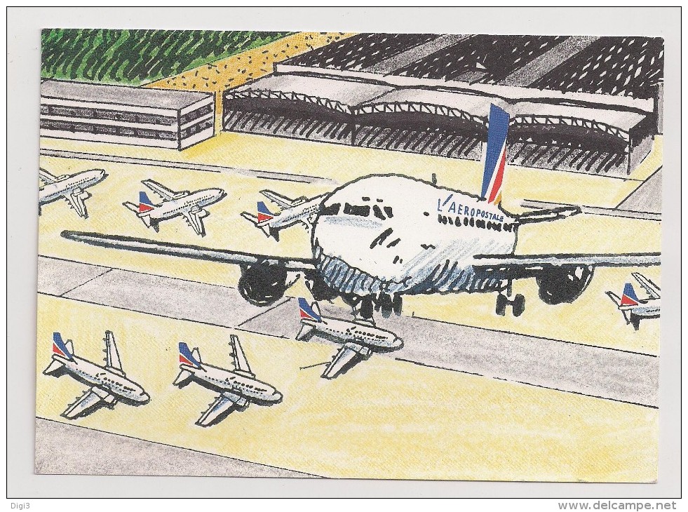 France, 1992, Carte Postale, Liaison Postale Aérienne Nancy Luneville, Premier Vol Lufthansa, Calvi, 4-4-93 - Avions