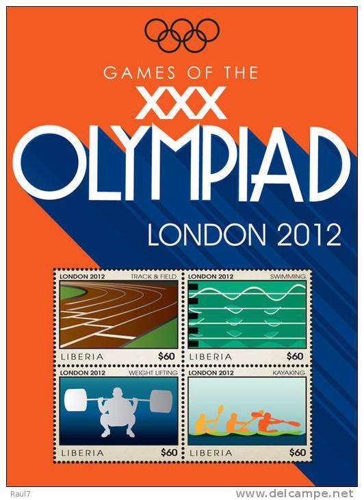 LIBERIA - J.O. London 2012 - Feuillet Neufs // Mnh - Estate 2012: London