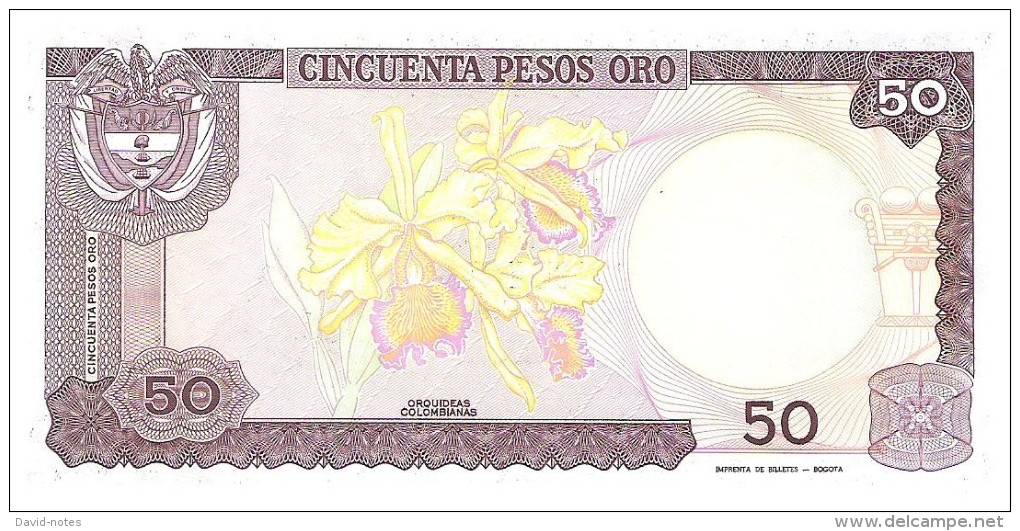 Colombia - Pick 425 - 50 Pesos Oro 1986 - Unc - Colombia