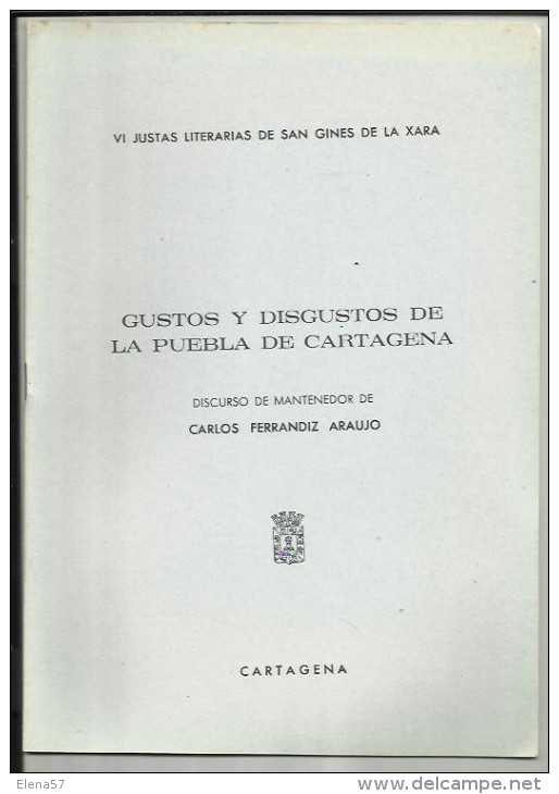 LIBRO CUADERNO GUSTOS Y DISGUSTOS PUEBLA DE CARTAGENA MURCIA ,EDITADO EN 1974,16 PAGINAS .  LIBRO CUADERNO  GUSTOS Y DI - Cultural