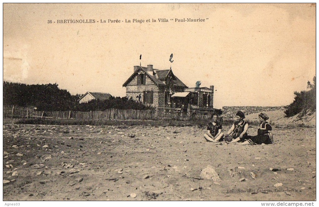 La Plage Et La Villa Paul Maurice - Bretignolles Sur Mer