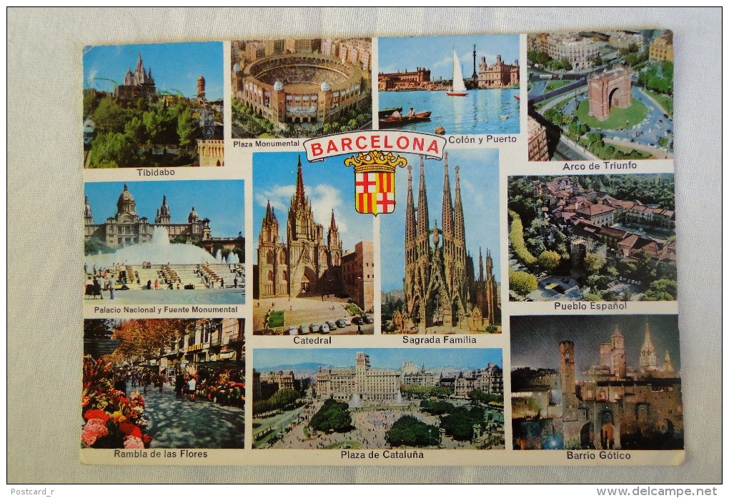 Spain Barcelona Multi View Stamp 1970   A 63 - Barcelona