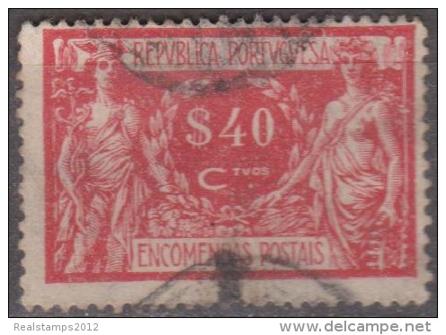 PORTUGAL (ENCOMENDAS POSTAIS) - 1920-1922,   Comércio E Indústria. Pap. Acet.  $40     MUNDIFIL  Nº 6 - Usati