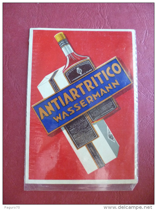 Etichetta/pubblicità Antiartritico Wassermann Liquore Milano Lombardia - Alcolici