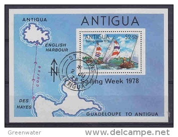 Antigua 1978 Sailing Week M/s Used (25868) - 1960-1981 Ministerial Government