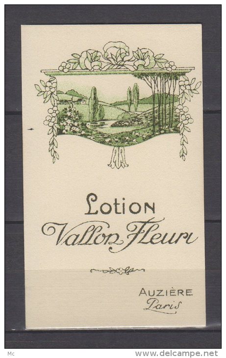 Carte Parfumée - Lotion Vallon Fleuri - Auzière - Paris - Anciennes (jusque 1960)