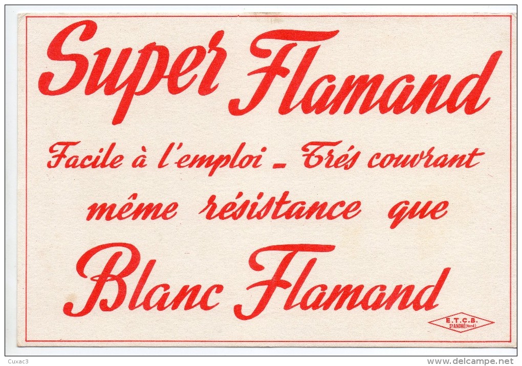 Buvard -SUPER Flamand BLANC FLAMAND - Pinturas