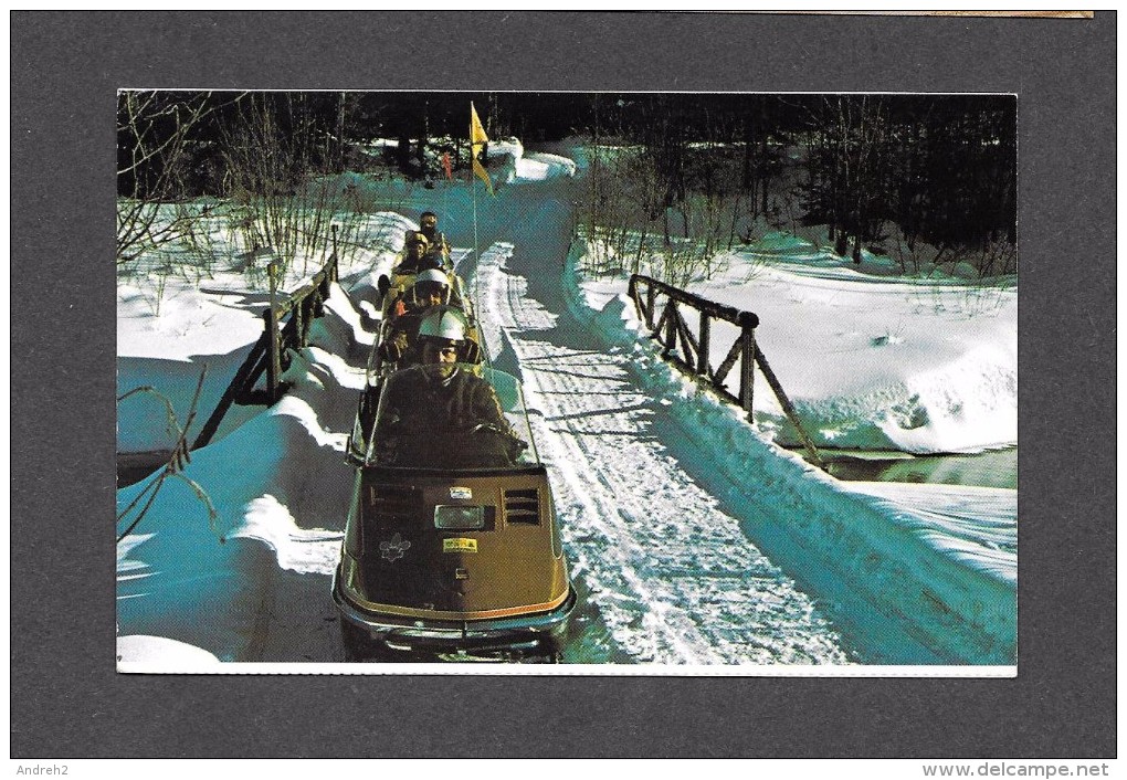 SPORTS - STE AGATHE DES MONTS - QUÉBEC - MOTONEIGE - REDONNÉE EN SKI DOO - SNOW MOBILE - PUB. PW - Sports D'hiver