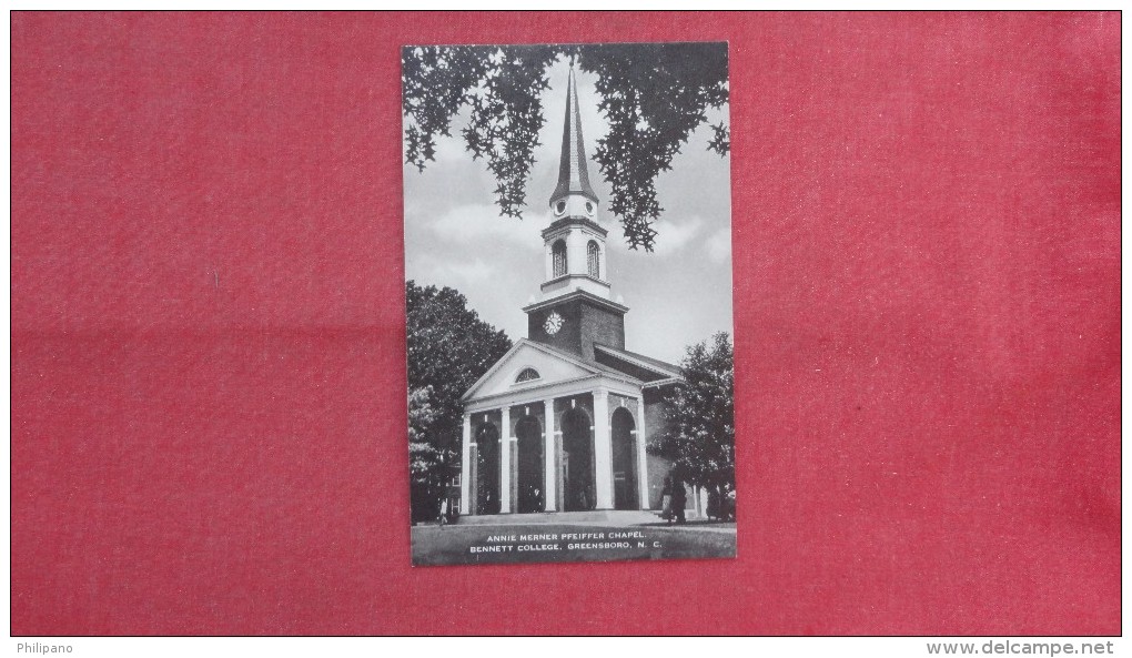 - North Carolina> Greensboro  Annie Merner Pfleiffer Chapel Bennett College====== Ref    = ===--2055 - Greensboro