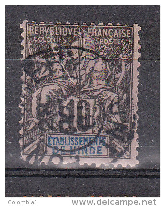 INDES YT 5 Oblitéré PONDICHERY 29 OCT .... - Used Stamps