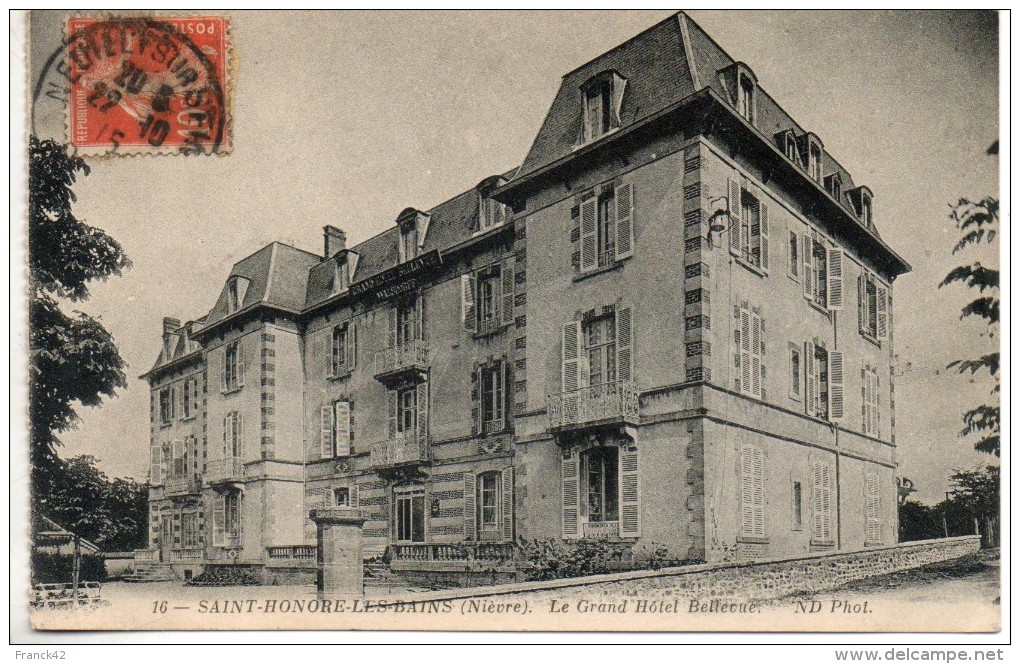 58. Saint Honoré Les Bains. Le Grand Hotel Bellevue - Saint-Honoré-les-Bains