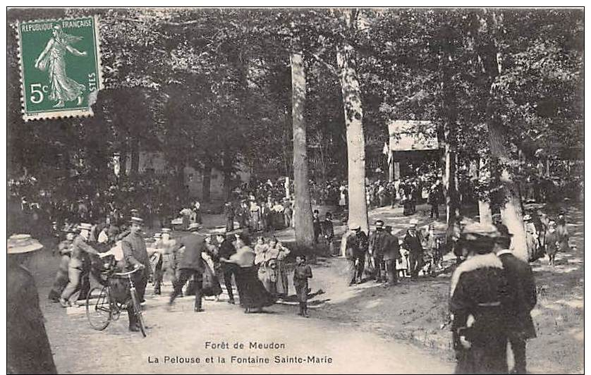 92 - MEUDON - La Pelouse Et La Fontaine Sainte Marie - Animée - Meudon