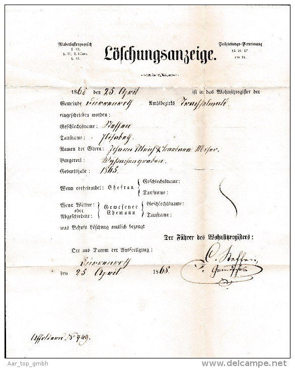 Heimat BE DÜRRENROTH Langstempel 1868-04-25 Auf Amtlich Brief - Briefe U. Dokumente