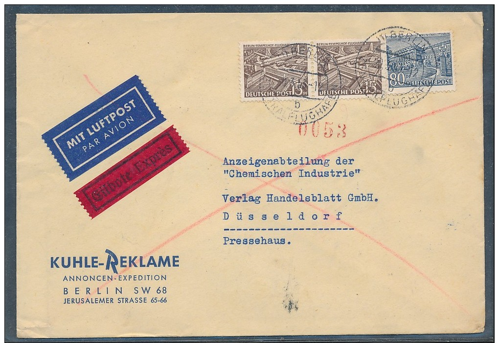 Berlin Netter Luftpost Brief  (bc9882 ) Siehe Scan - Briefe U. Dokumente