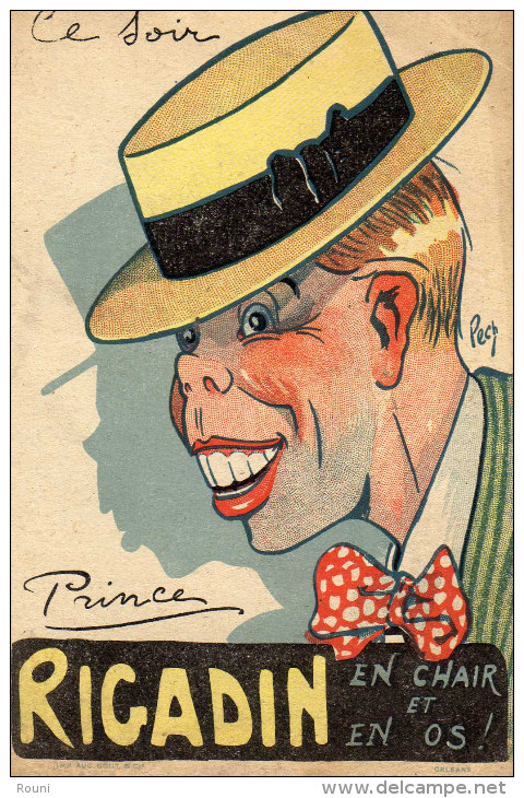 Artiste Music-hall : Rigadin Illustrateur Pech (inspiré Par Maurice Chevalier) - Advertising