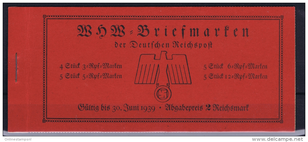 Deutsche Reich: Markenheftchen MH 45 WHW 1938 MNH/**, Postfrisch  Sans Charnière - Carnets