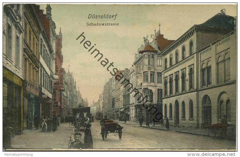 Düsseldorf - Schadowstrasse - Gebrauchsspuren Gel. 1907 - Duesseldorf