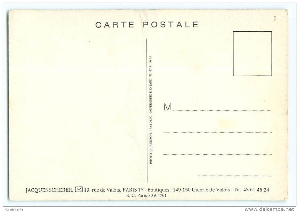 Cpm PARIS 1er Les Jardins Du Palais Royal Jacques SCHERER - Antiquités, Timbres, Cartes Postales - Paris (01)