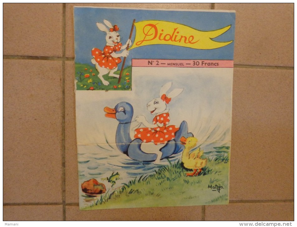 DIDINE N°2 Illustrateur Mateja  (lapin Canard)mensuel Des Annees 1954 - Altri & Non Classificati