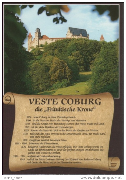 Coburg - Blick Zur Veste Coburg - Coburg