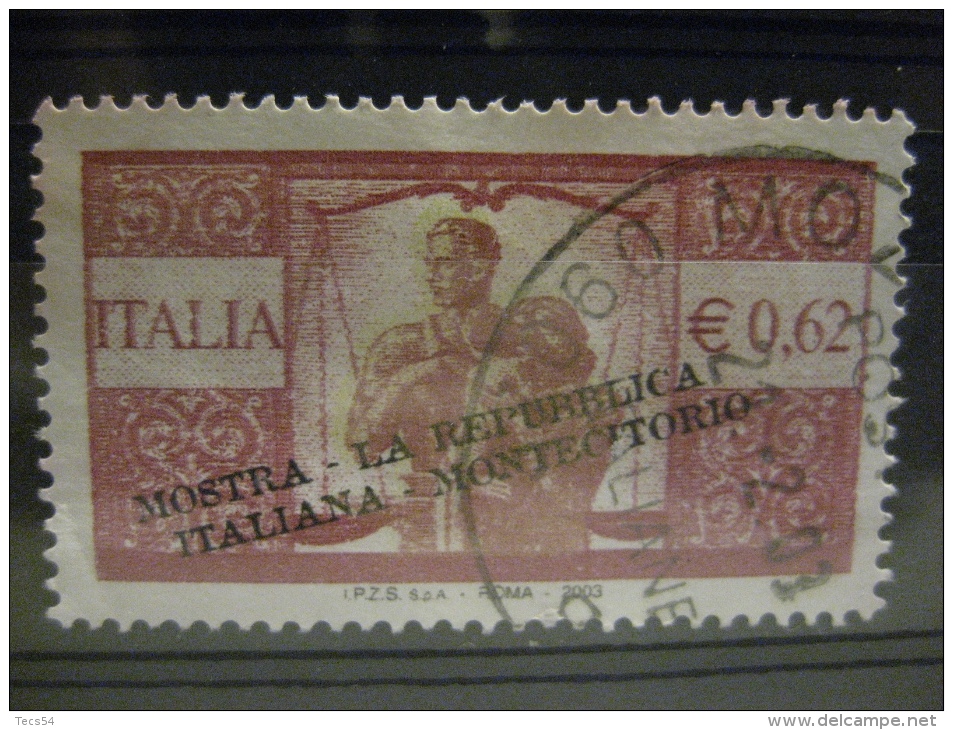 ITALIA USATI 2003 - MOSTRA LA REPUBBLICA ITALIANA NEI FRANCOBOLLI - SASSONE 2667 - RIF. G 0229 - 2001-10: Usati