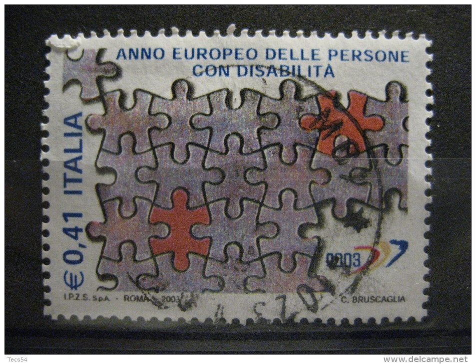 ITALIA USATI 2003 - ANNO EUROPEO DISABILITA ' - SASSONE 2671 - RIF. G 0232 - 2001-10: Usati