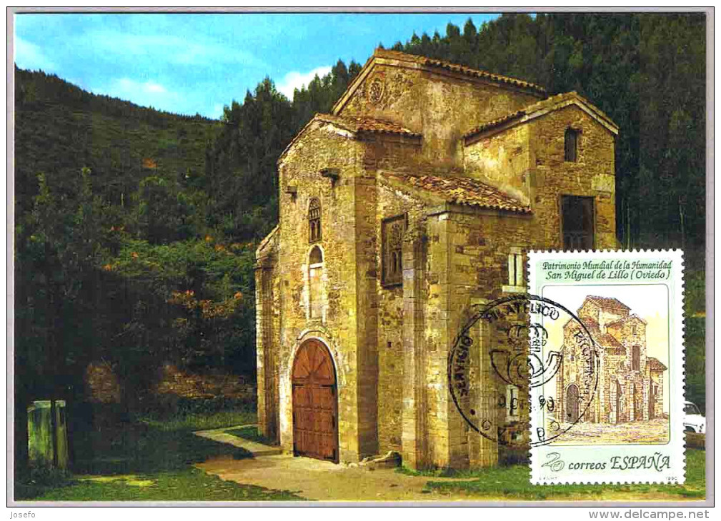 Iglesia PRERROMANICA SAN MIGUEL DE LILLO. Chuchr Pre-Romanesque. Patrimonio Humanidad. Oviedo 1990. Asturias - Churches & Cathedrals