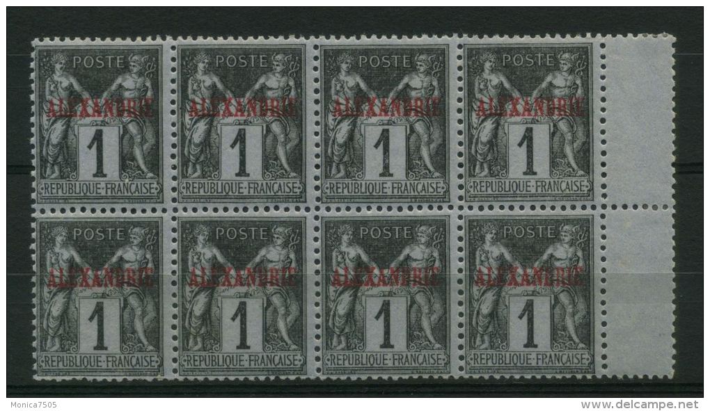 ALEXANDRIE ( POSTE ) : Y&T N°  1 X 8  TIMBRES  NEUFS  SANS  TRACE  DE  CHARNIERE , A VOIR . - Ungebraucht