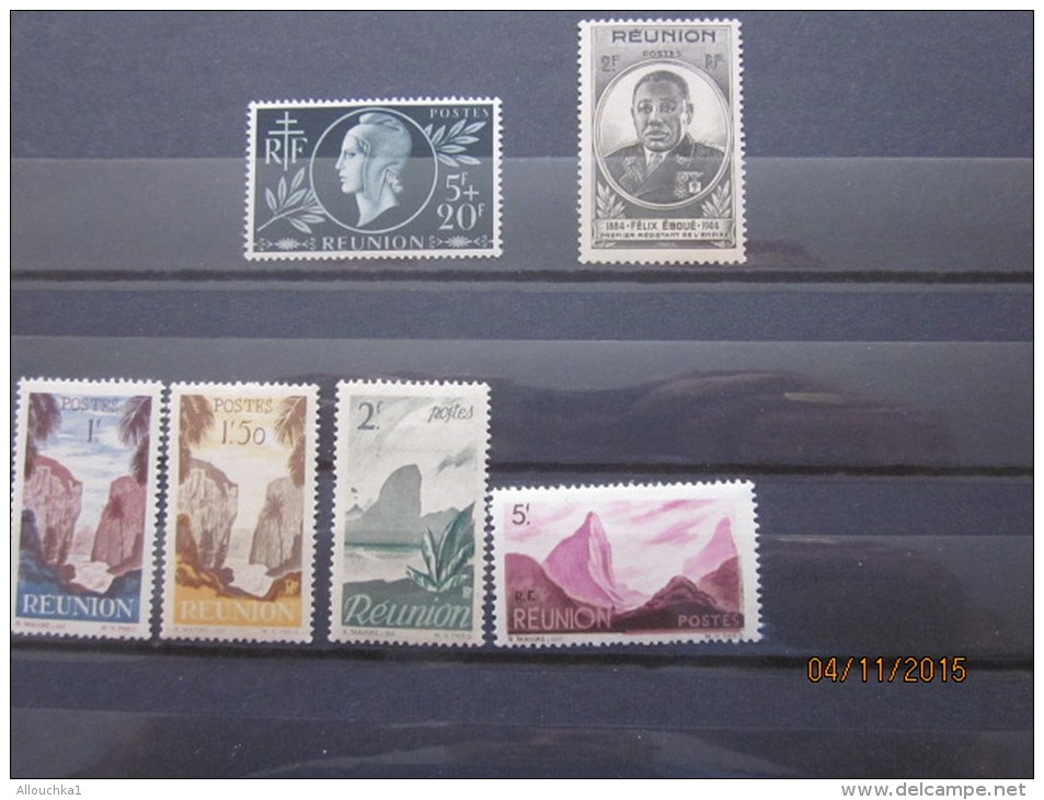 6 TIMBRES DE LA REUNION  TOUS ETATS &gt; VOIR SCANNS &gt;&gt;ET VERSO - Nuevos