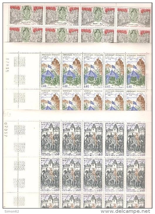 FRANCE   FEUILLE DE 25  DU N° 1577/1579 NEUF ** MNH DE1968 - Full Sheets